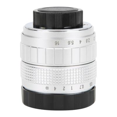 50mm F1.4 C Mount Lens Used with Adapter Ring for Canon Mirrorless Camerasilver