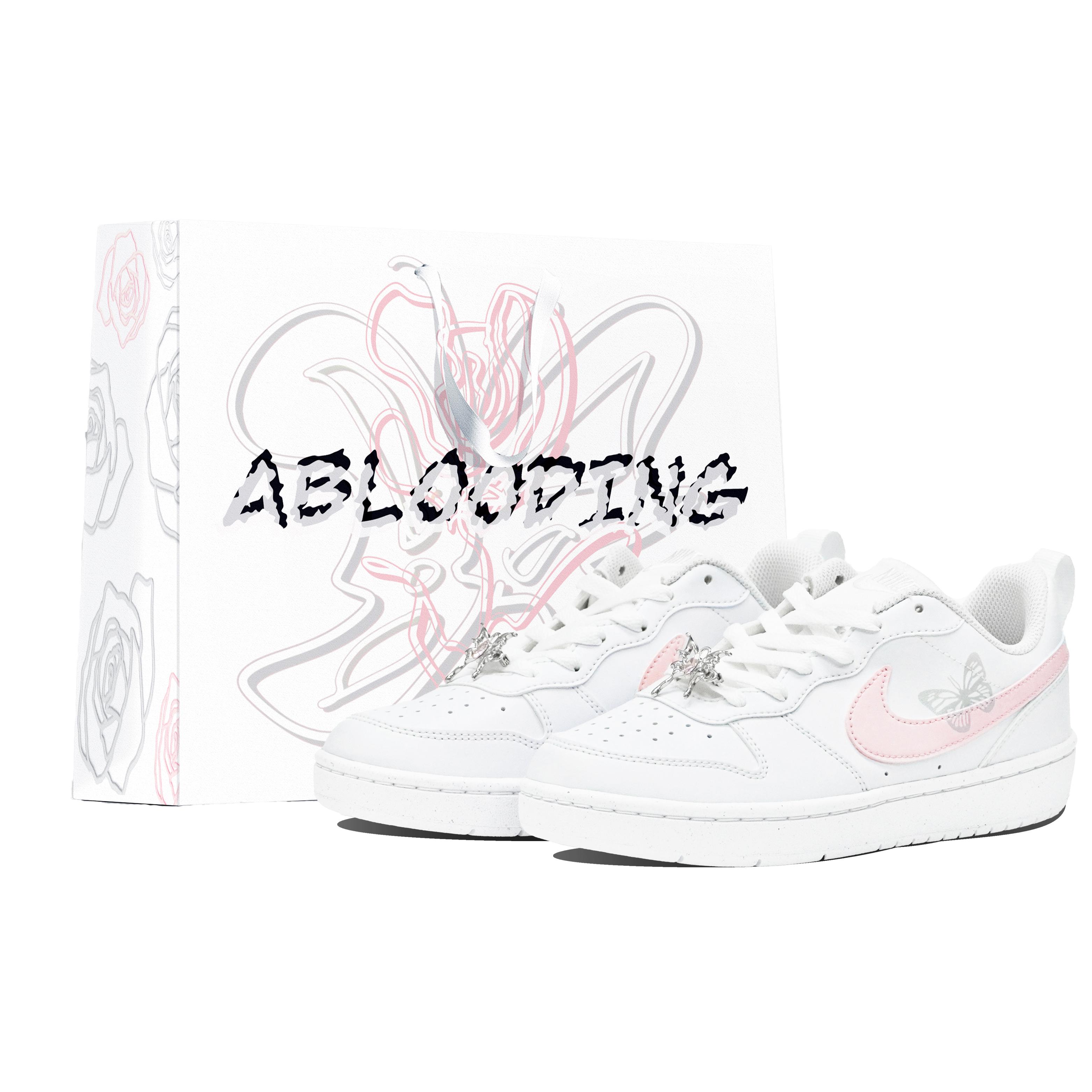 

Nike Court Borough Slip Resistant Slip Resistant Low top Skateboard Shoes GS Pink BQ5448-100(Team14-BQS-Box) 35.5