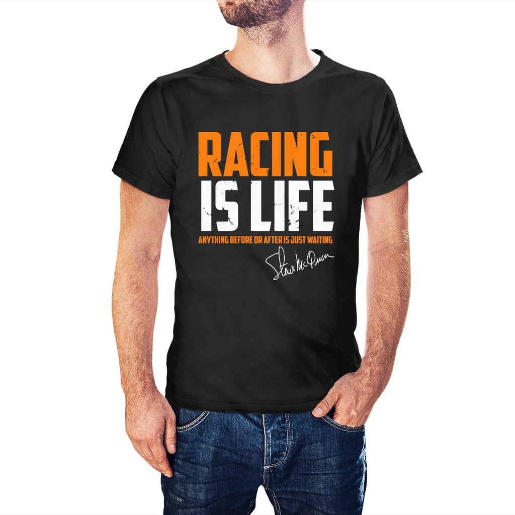 RACING IS LIFE Streetwear Slogan T-Shirt Casual Loose New Fashion Clothes Cotton Top Casual T-Shirt Harajuku Unisex