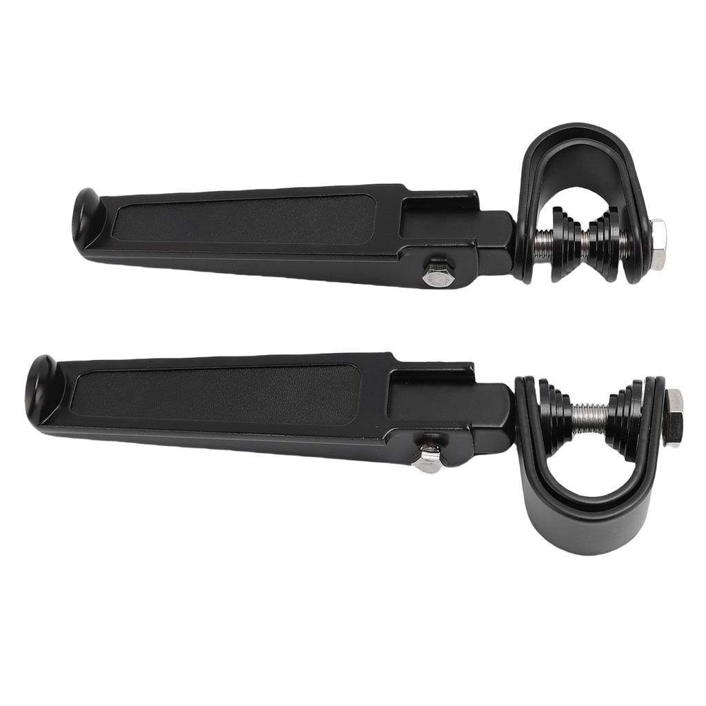 1 Pair U Clamp Footpegs 360 Degree Adjustable Universal Crash Bar Highway Footpegs for 1 Inch to 1.25 Inches Engine