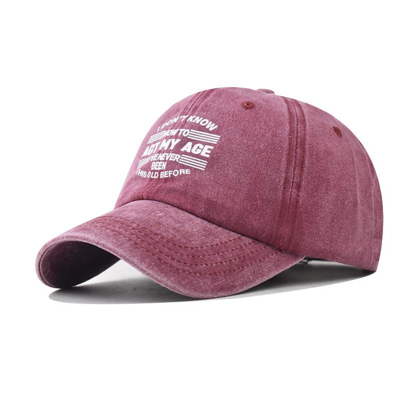 Washed Design Fashionable Letter Print Neutral Casual Sunshade Baseball Cap