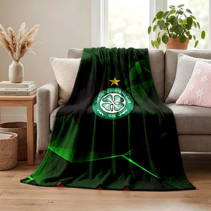 Coperta del Celtic Football Club Coperta di Flanella Morbida Accogliente Peluche Coperta da Divano Letto Leggera Decorazione per la Casa