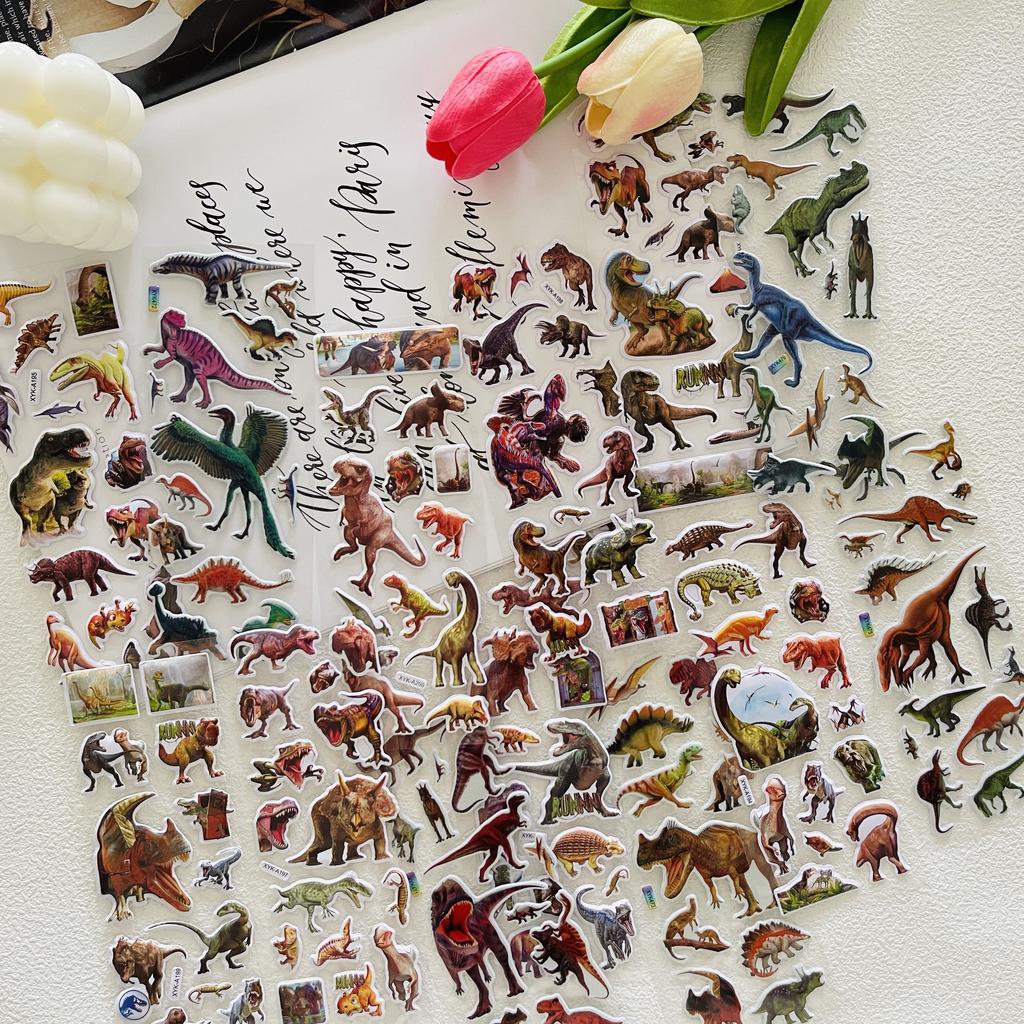 10pcs Realistic Dinosaur Stickers - Self-Adhesive Vinyl Decals for Water Bottles, Laptops, Phone Cases, Waterproof Durable ZSY