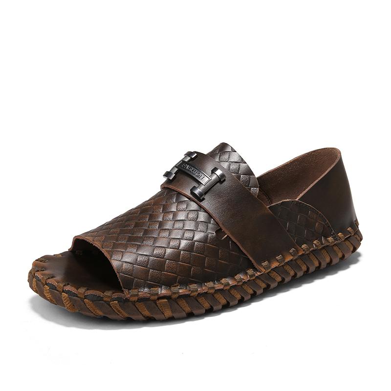 Fashion Hot Selling Men's Sandals Europe America Comfortable Cool Men's Leather Casual Shoes Lightweight Beach Shoes Free Delivery