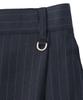 ANALOG MOOD Striped Back-Banded Wide Slacks (Navy)