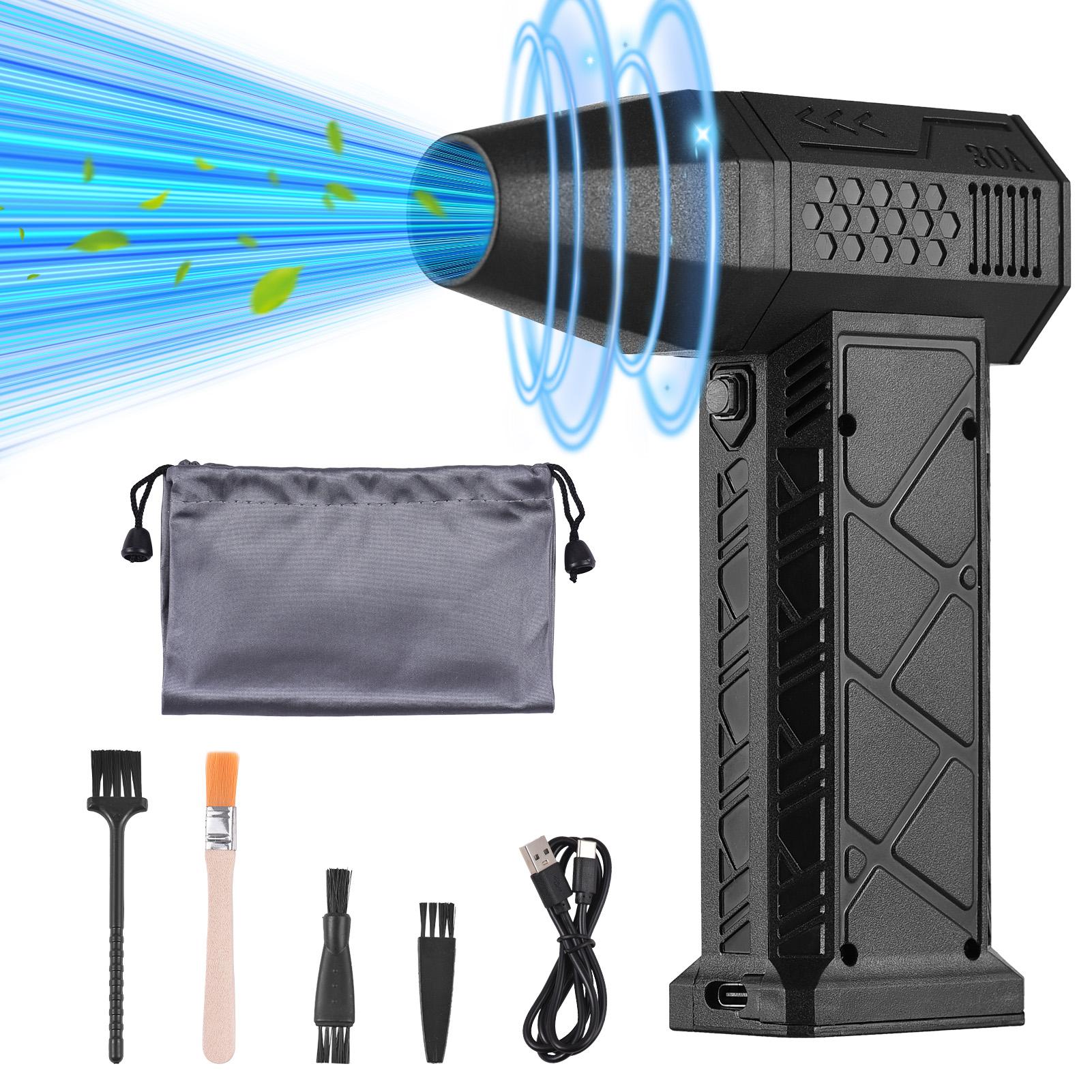 

Электрический воздушный пылесос 130000 об/мин Бесщеточный двигатель Бесступенчатая регулировка скорости ветра Встроенный турбовентилятор with storage bag