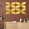 Decorative Stickers Wall Decal Wall Stickers Background Wall Glass Casement Gold Self-adhesive 20x10cm Acrylic