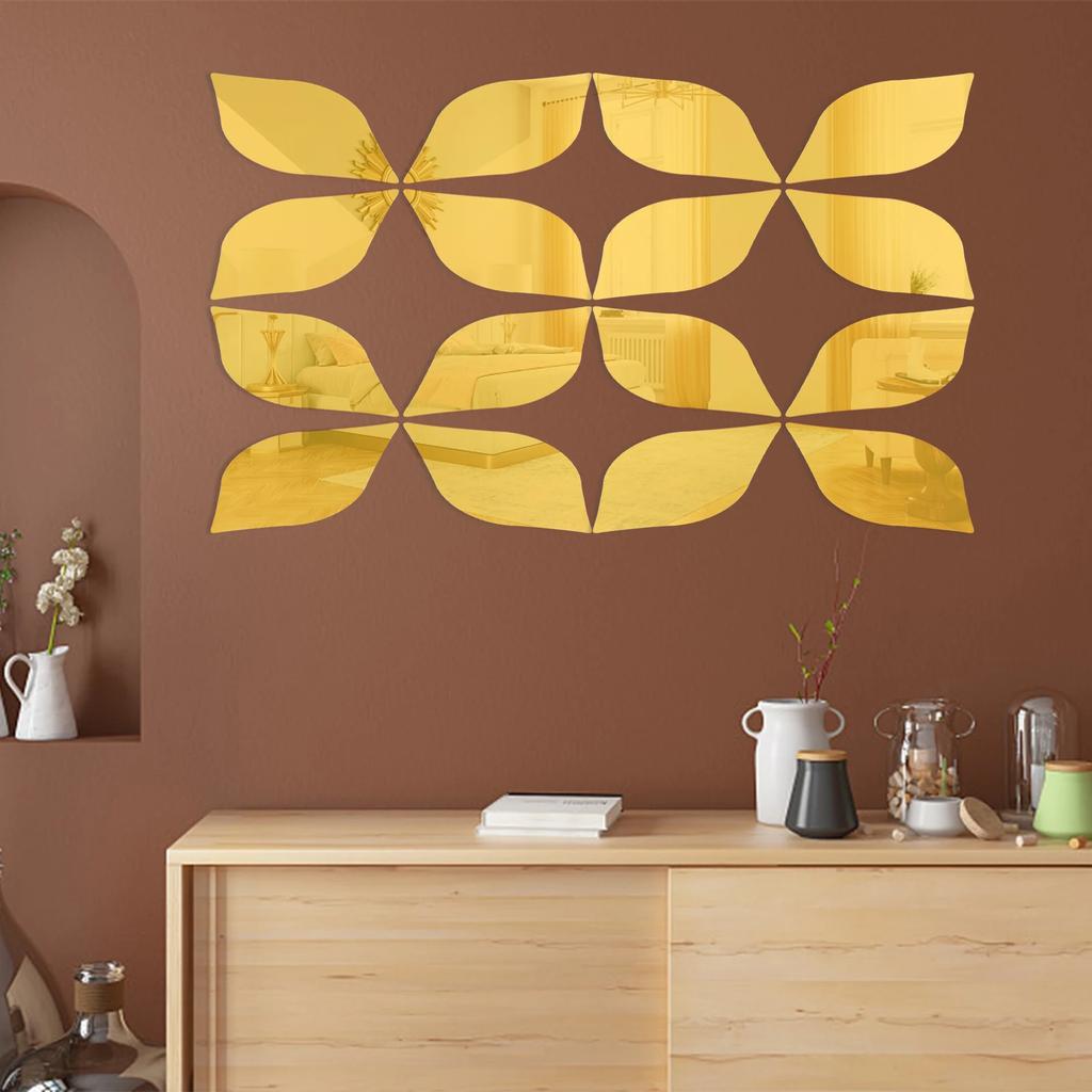 Decorative Stickers Wall Decal Wall Stickers Background Wall Glass Casement Gold Self-adhesive 20x10cm Acrylic
