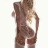 Sexy Adult Lace Bodysuit Transparent Hollow Design Garter Lingerie Body Tights Underwear For Fishnet Porno Costume Night Calls