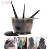 4/6Pcs Hair Dye Color Brush Bowl Set With Ear Caps Dye Mixer Hair Tint Dying Coloring Applicator Hairdressing Styling Accessorie
