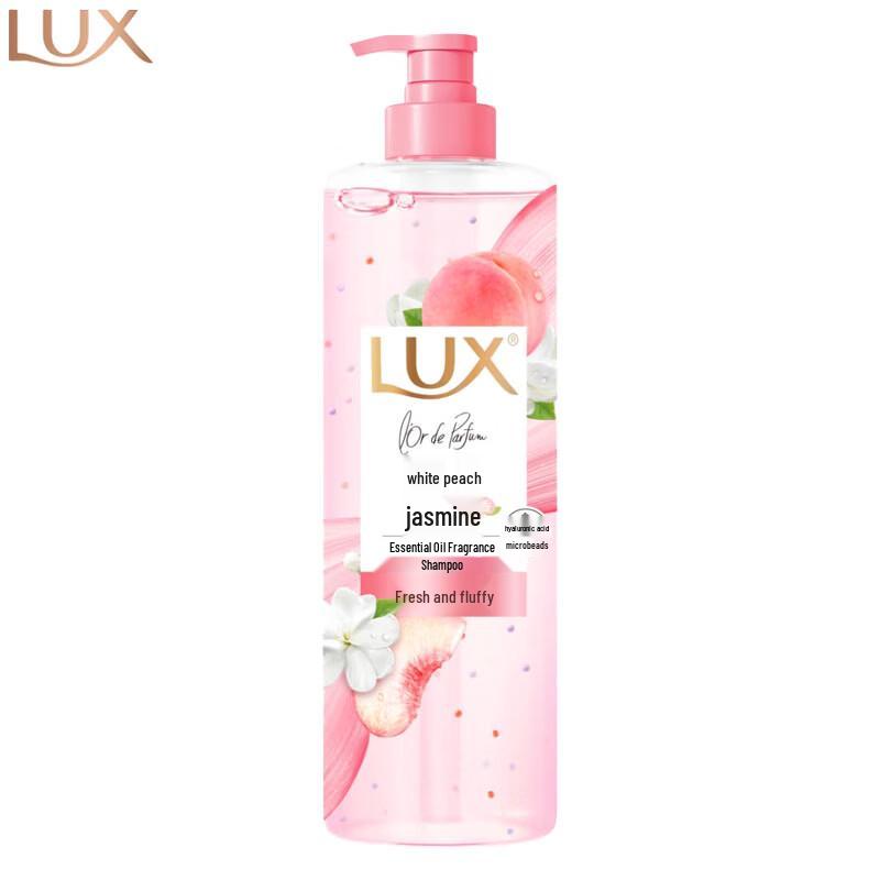 lux Essential Oil Fragrance Shampoo, White Peach Jasmine, 470ml