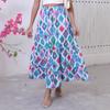 Women's Boho Vacation Print Hemline Skirt