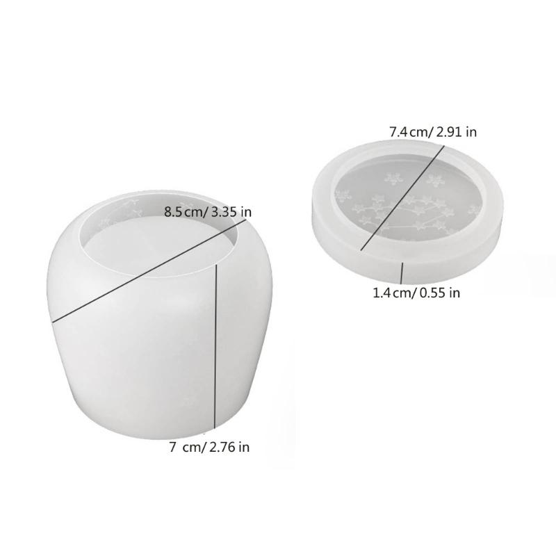 Elegant Storage Jar Mould Jewelry Organizer Silicone Mold Concrete Plaster Storage Box Molds for Organizing Enthusiasts