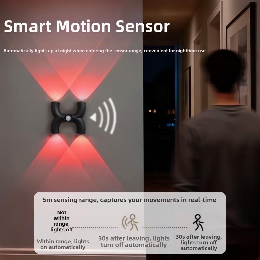 Smart Sensing Induction Wall Lamp USB Charging Rechargeable Wall Light Bedroom