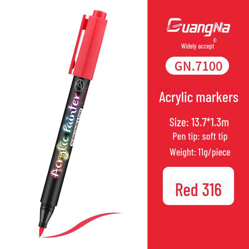Pennarello Pittura Acrilica a Base d'Acqua per Fai da Te, Graffiti, Pittura Corporea - Pennarello Pittura per Diario Personale con Punta Morbida