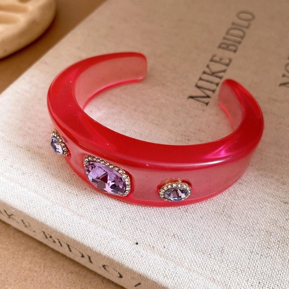 Smudging Irregular Wide Open Bracelet Europe American Style Dopamine Hand Ring  Party Gift