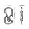 Tibitdeer Ultra-lightweight Titanium Key Holder Stylish durable easy carry.