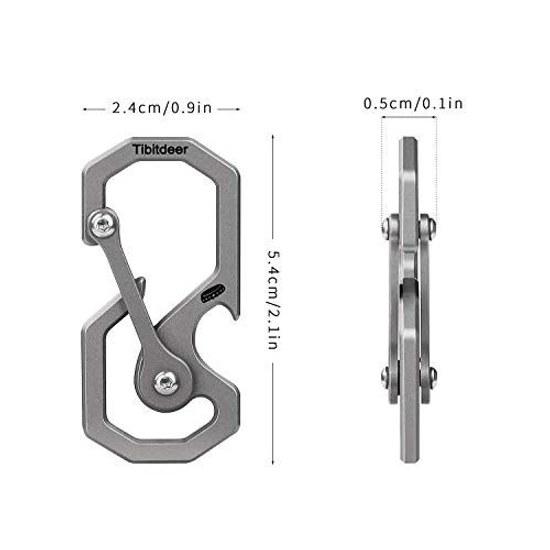 Tibitdeer Ultra-lightweight Titanium Key Holder Stylish durable easy carry.