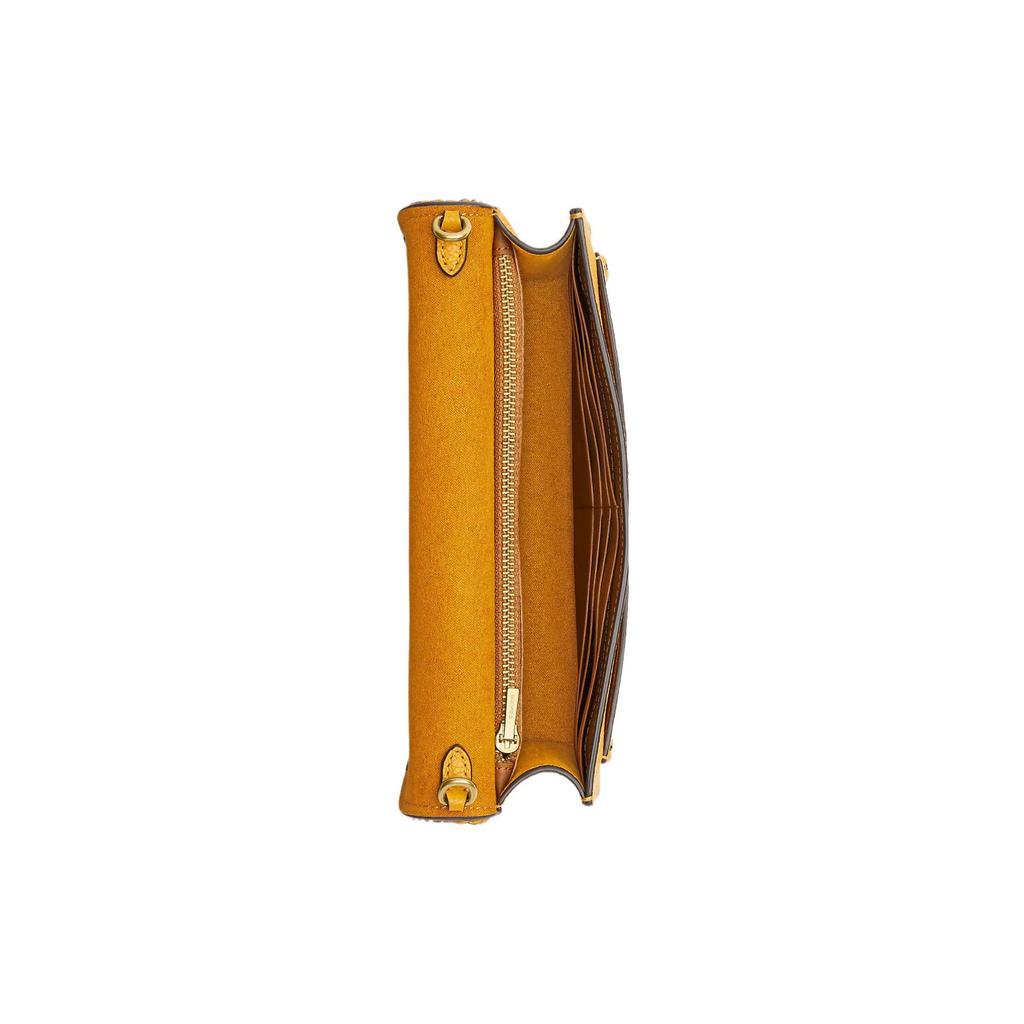 Coach Tabby 20 Solid Color Letter Logo Woven Edge Snap Flap Leather And Calfskin Messenger Bag Shoulder Clutch Small Women Bags Orange CJ863-B4UA