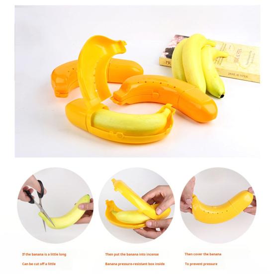Banana Keeper Storage Box with Holes Food Grade BPA-Free Reusable Easy To Clean Outdoor Travel Banana Holder Fruit Protector Case