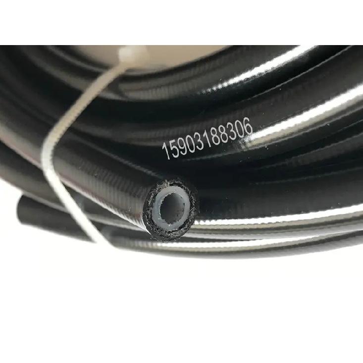 PU Coated AN-6  Stainless Steel Braided E85 AN6 PTFE inner Oil Line Fuel Hose 1M