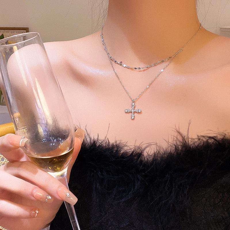 Japanese & Korean Style Geometric Titanium Steel Necklace - Women's Clavicle Chain Collection