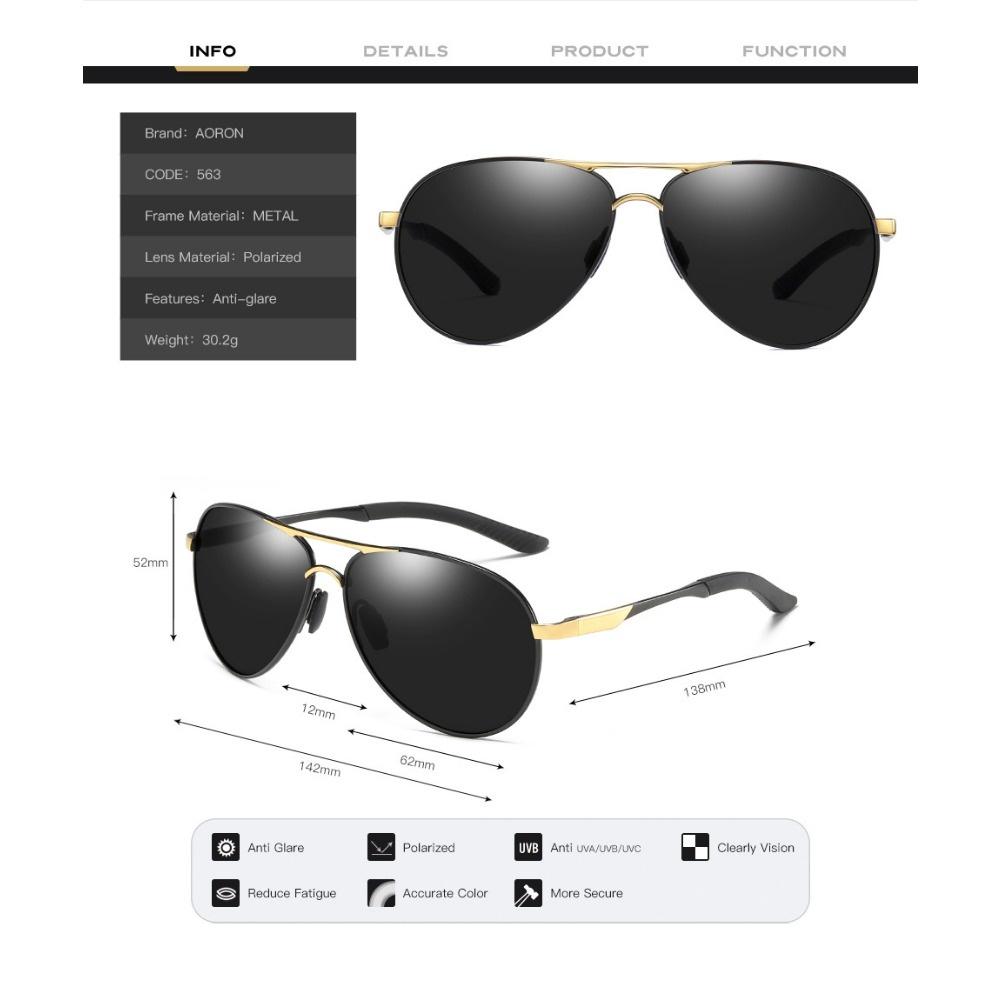 aoron Men's and Women's Styles Polarized Sunglasses Sunglasses Outdoor Travel Driving Glasses
