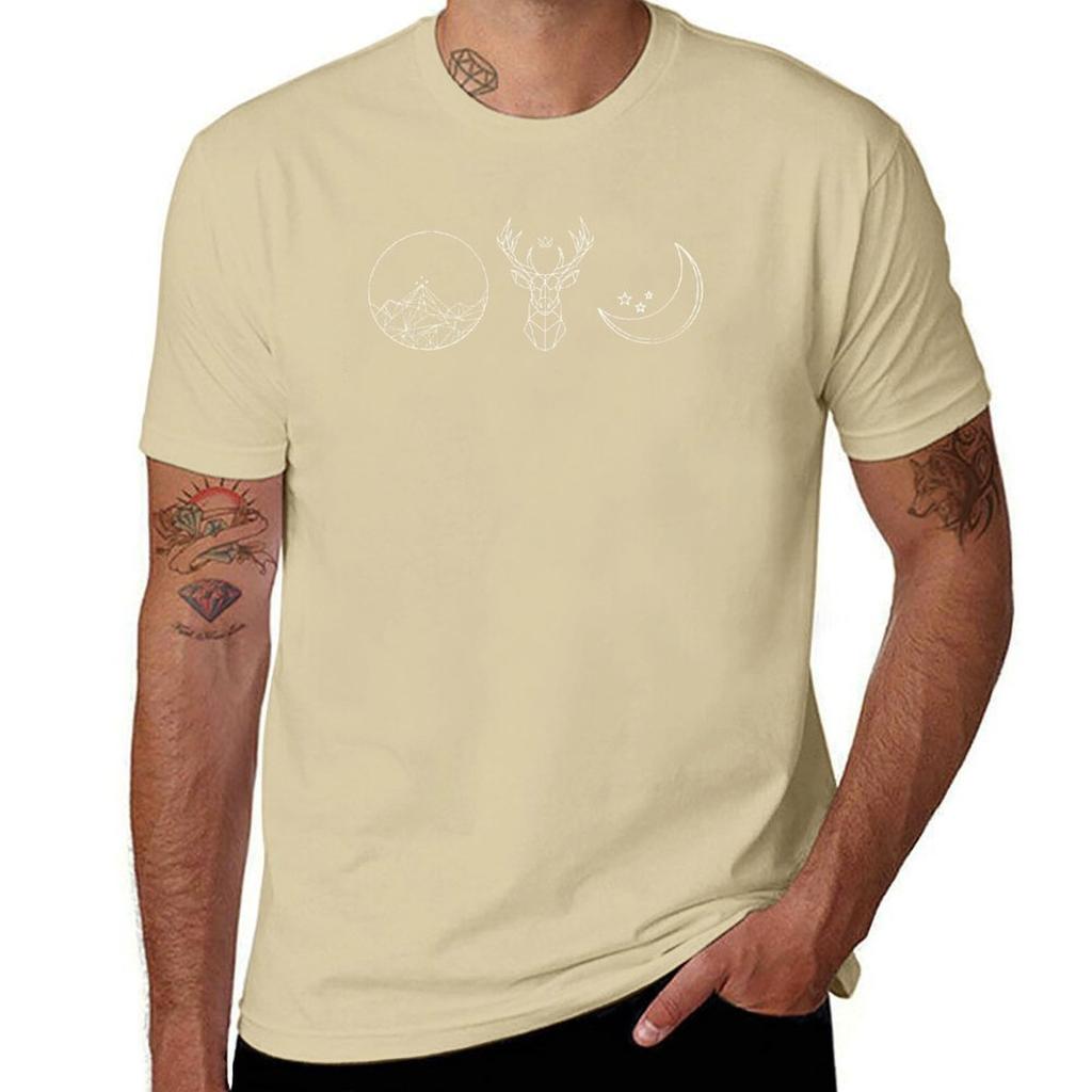 ACOTAR Throne of Glass Sarah J Maas logos Tshirt anime oversized plain t shirts men
