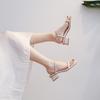 8148-5 Summer New Thick Heel Internet Celebrity Explosion Small Heel Summer Women's Shoes Korean Version of Simple Sandals