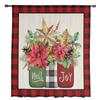 Weihnachten Weihnachtsstern Blumen Beeren Fenster Tüll Vorhänge für Wohnzimmer Küche Weihnachten Home Decor Sheer Voile Vorhänge