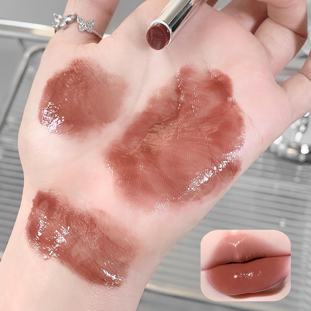 Feuchtigkeitsspendender Lipgloss, Hydrierend, Spiegelglanz-Finish, Rosa Lippenstift für Frauen, Feuchtigkeitsreich, Nicht klebriger Lippenstift, Perfekt für den täglichen Gebrauch
