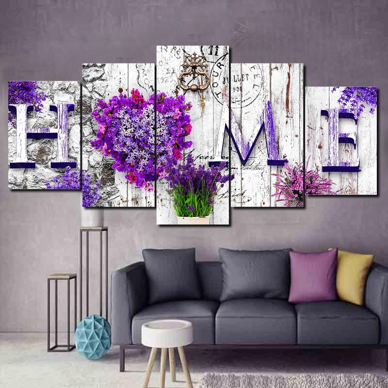 Abstract Purple Flower Painting Artwork Contemporary Diamond floral Art Canvas Print Picture Wall Decor for Bedroom Decoration Abstract Purple Flower Painting Artwork Contemporary Diamond floral Art Canvas Print Picture Wall Decor for Bedroom Decoration