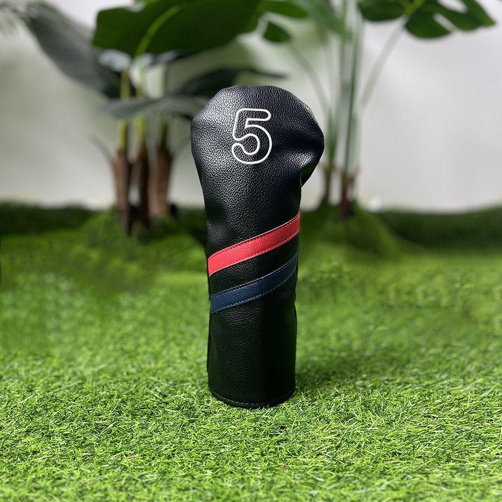 Digital Label Golf Club Protector Double Line Wood Headcover Golf Head Cover Outdoor Sports