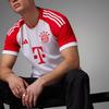 Adidas Bayern Munich Home Kit With Letter Logo Sports Short Sleeve Soccer Jersey Men Tops Red White IJ7442