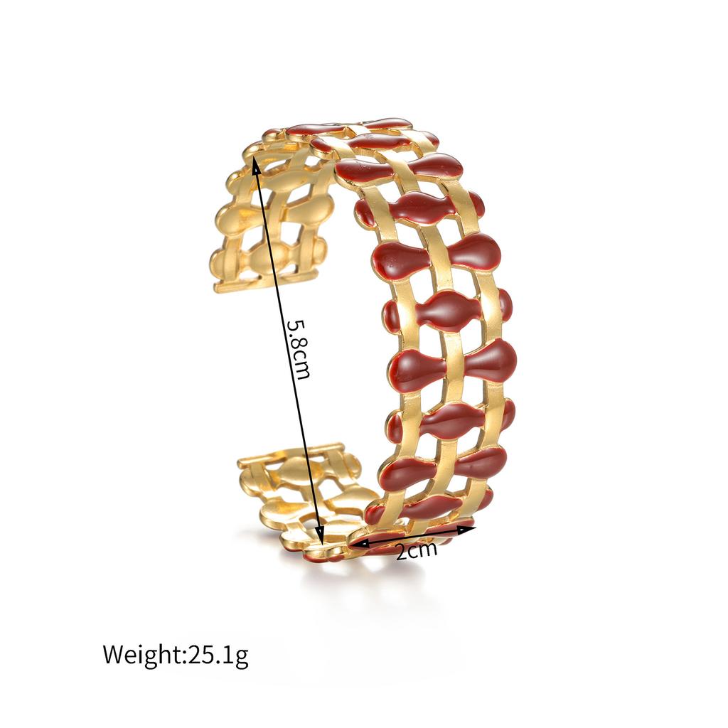 Atoztide Trendy Colored Wide Bracelet for Women Stainless Steel Adjustable Vintage Exaggerate Open Bangle Christmas Jewelry Gift