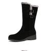 Shoes for Women Winter Warm High Fur Boots 2025 Snow Shoes for Women Mid-calf Plush Snow Boots Zip Fashion Botas De Mujer