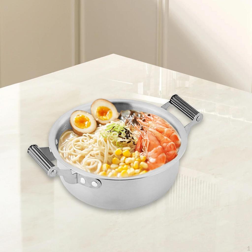 Korean Ramen Cooking Pot for Stovetop Use with Double Handles