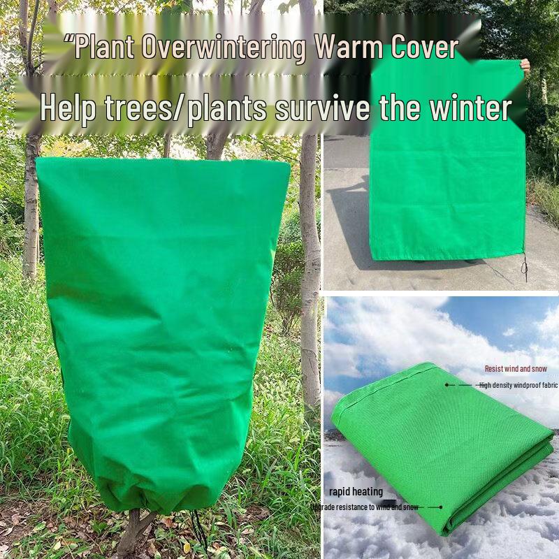 Thickened Winter Cold-Proof Insulation Cover for Plants, Trees & Flowers; Non-Woven, Freeze-Resistant.
