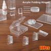 10Pcs New Acrylic Transparent Folding Hinge Clear Door Hinges 270 Degree Foldable Furniture Hardware DIY Cabinet Door Box