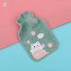 1pc Tummy Warmers Hot Water Bottle Rubber Bag Cute Cartoon Warm Relaxing Safe Heat Cold Large Plush Cloth Hot Water Bag
