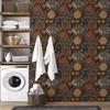 1pc Peel And Stick Boho Floral Wallpaper,For Bedroom Wall Decorative Mural,Self Adhesive Removable Contact Paper For Cabinets