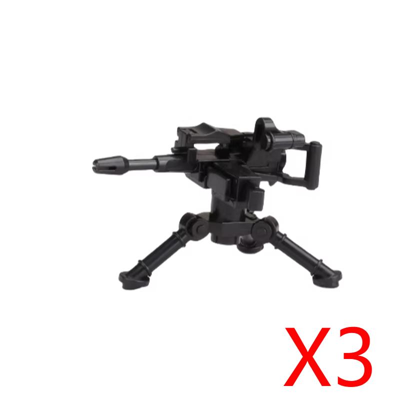 Army WWII Soldier Figure Armaments Brick Playset Gatling M2 Heavy Machine Aviation Gun NSV Bullet Chain Mortar ZB53 Toys Playsetss T12