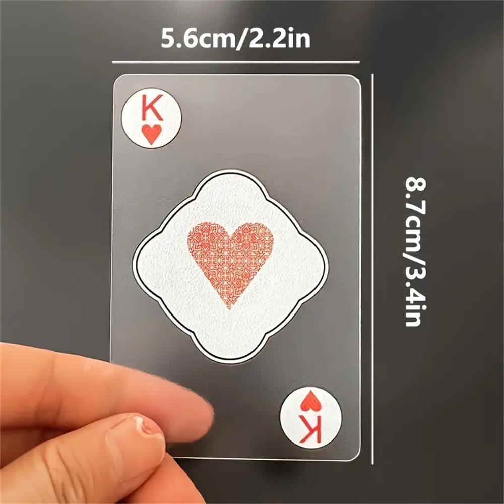1/2/4Set Waterproof Transparent PVC Playing Cards Unique Plastic Cards for Travel Party Card Games Creative Durable Poker Card