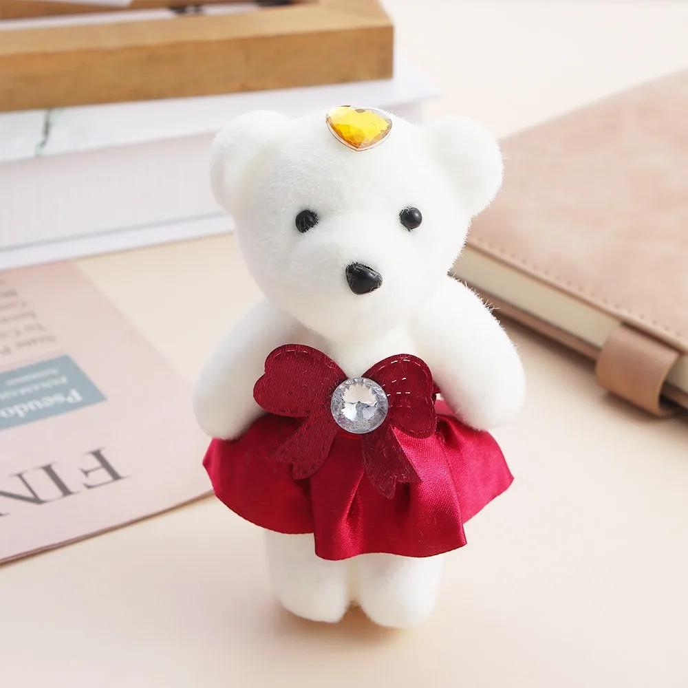 Christmas Gift Mini Doll Toy Plush Animal Hard foam Plus Plush Small Teddy Bear Plush Doll Bouquet Bear Kid Toys