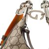 Gucci Attache Palladium Hardware Canvas Leather Trim Dumpling Bag Women Handbags 699409-96GRN-4091
