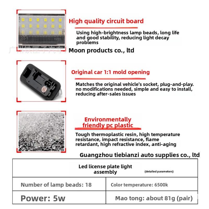 LED License Plate Light Compatible with BMW E36 318i 320i M3 High Quality Car Accessories tallation Kit Easy DIY Fit