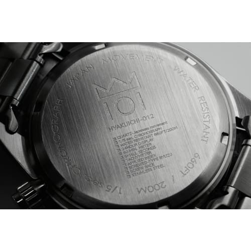 [HYAKUICHI 101] No.12 Hyakuichi Diver's Chronograph Watch, Men's, No Date, White Panda