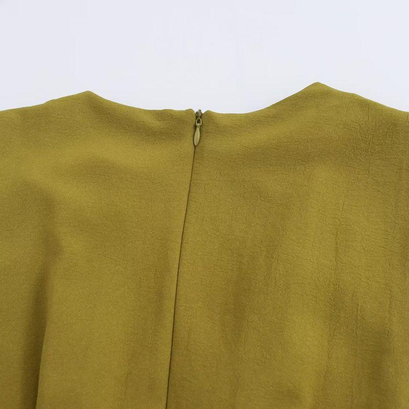 Kaslead New Arrival Women's Clothing Fashion Style Stylish Opening Design Buckle Decoration Dress 2298176