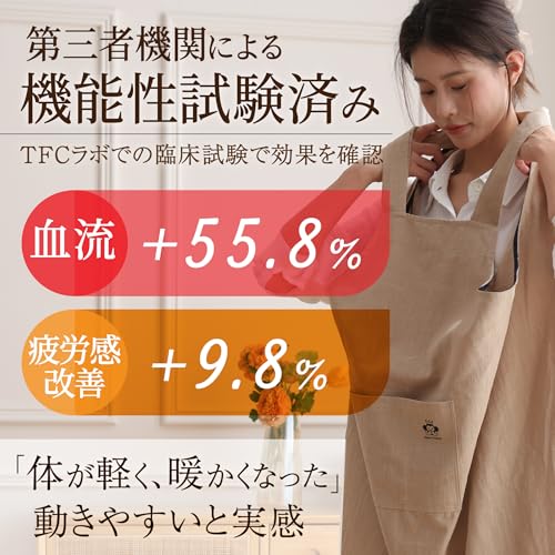 Emperor Tamarin Linen Apron, Simply Put On, Perfect As a Gift for Mother's Day, Easy To Put On and Take Off, 100% Linen, Unisex, Lightweight