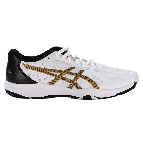 Asics DynaFeather Weiß Schwarz Gold Unisex Sneaker 1073A064-101